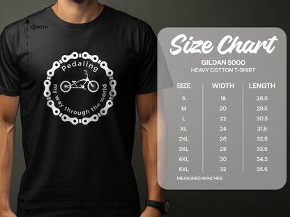 Pedaling My Way Through The World T-Shirt product type