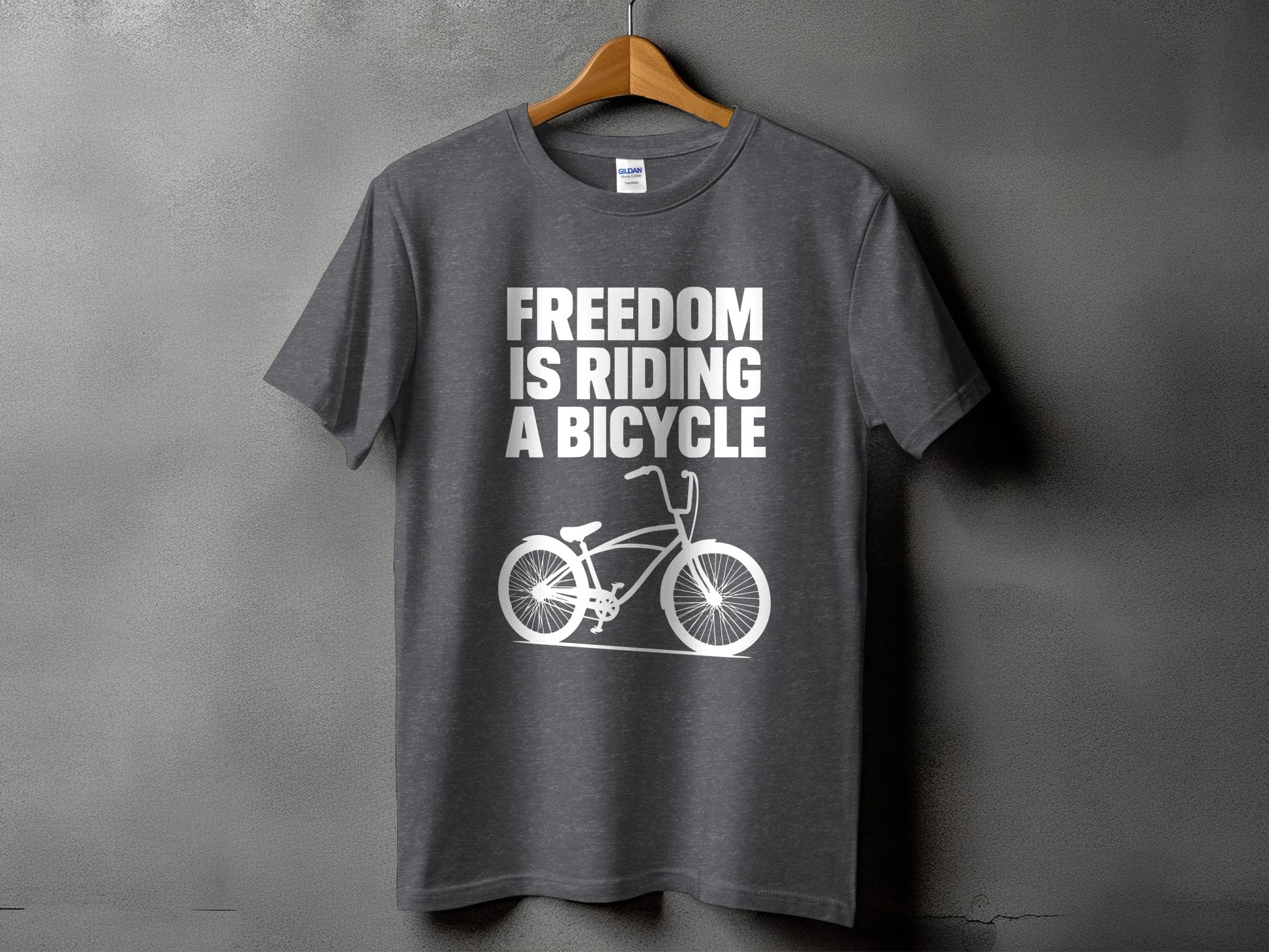 Freedom Is Riding A Bicycle Statement T-Shirt Product