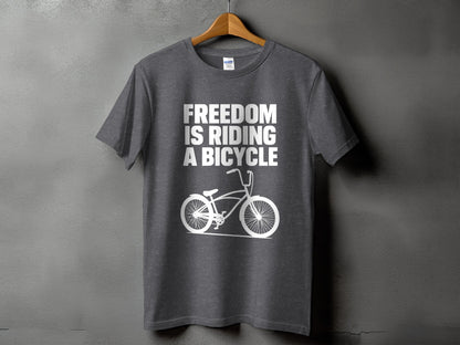 Freedom Is Riding A Bicycle Statement T-Shirt Product