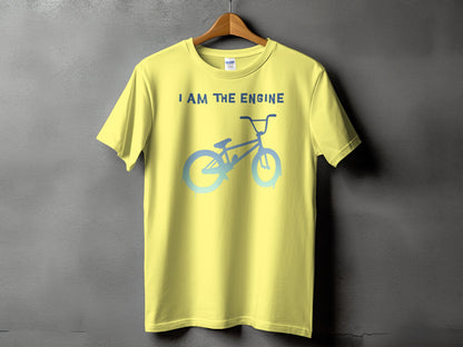 I Am The Engine Bicycle Graphic Yellow T-Shirt product