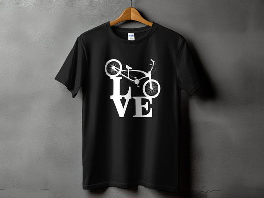 Love Bicycle Graphic Black T-shirt product