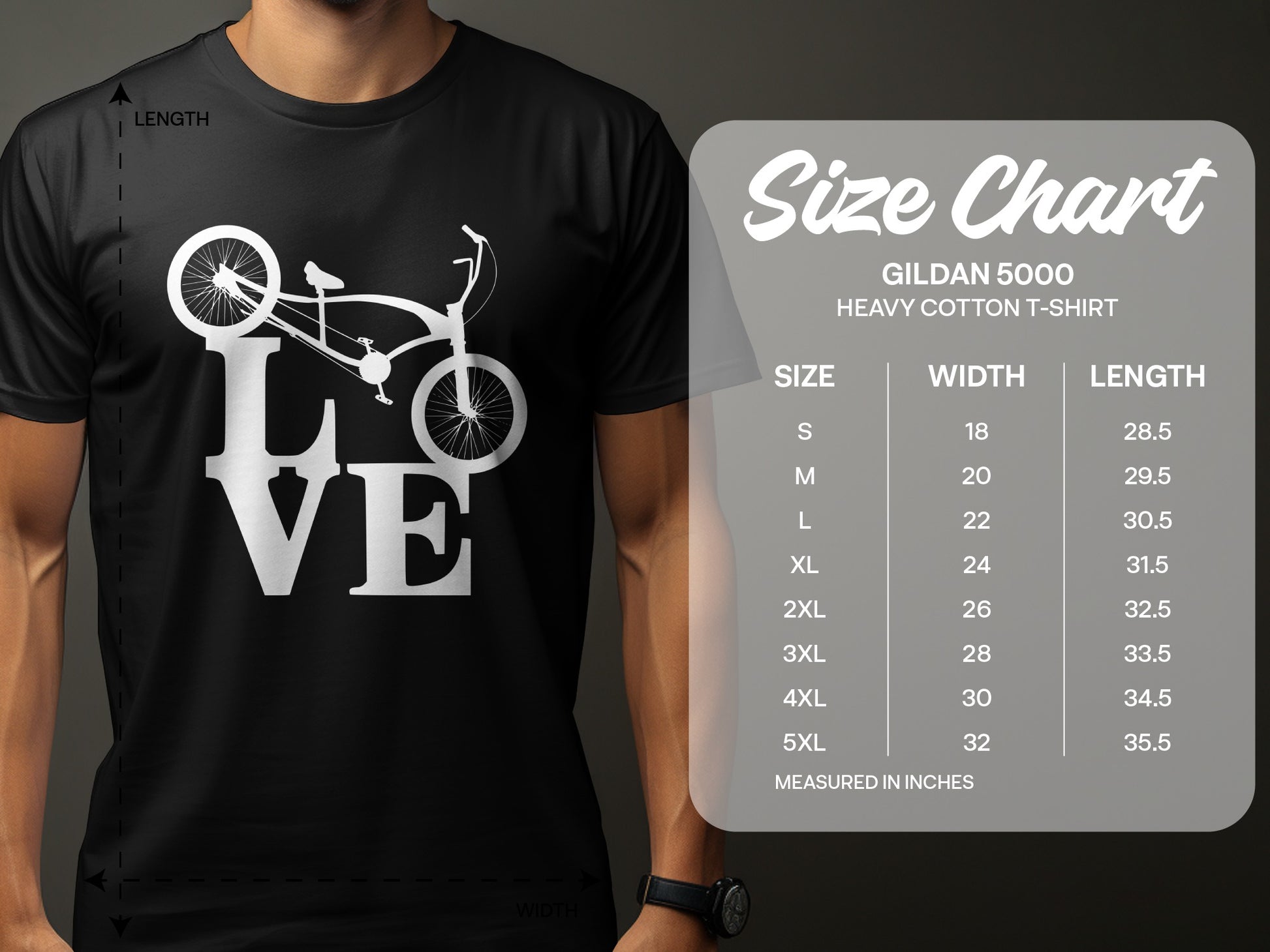 Classic Bicycle Love Graphic Design T-Shirt product type