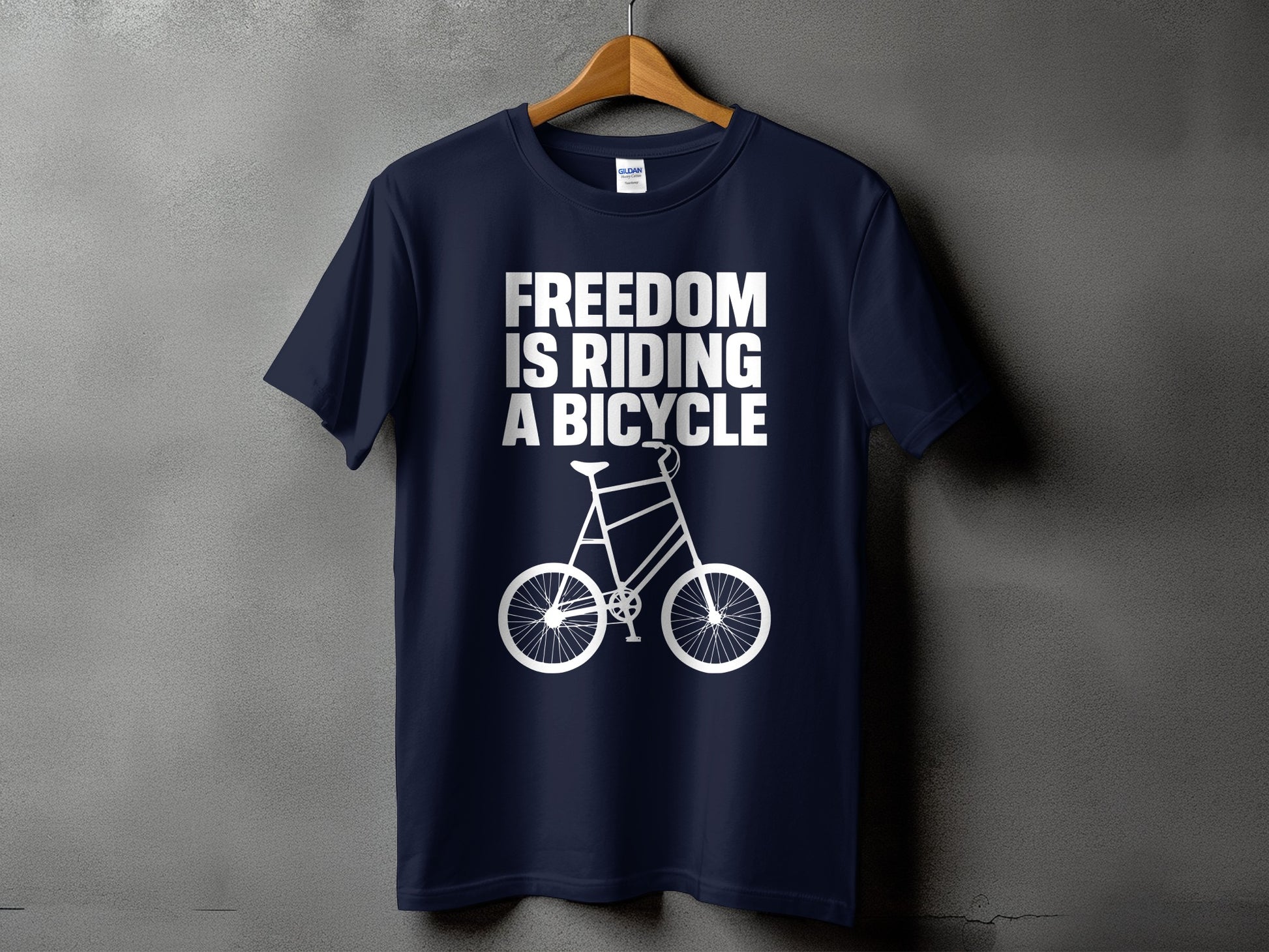Freedom is Riding a Bicycle Print T-Shirt product type