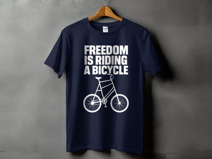 Freedom is Riding a Bicycle Print T-Shirt product type