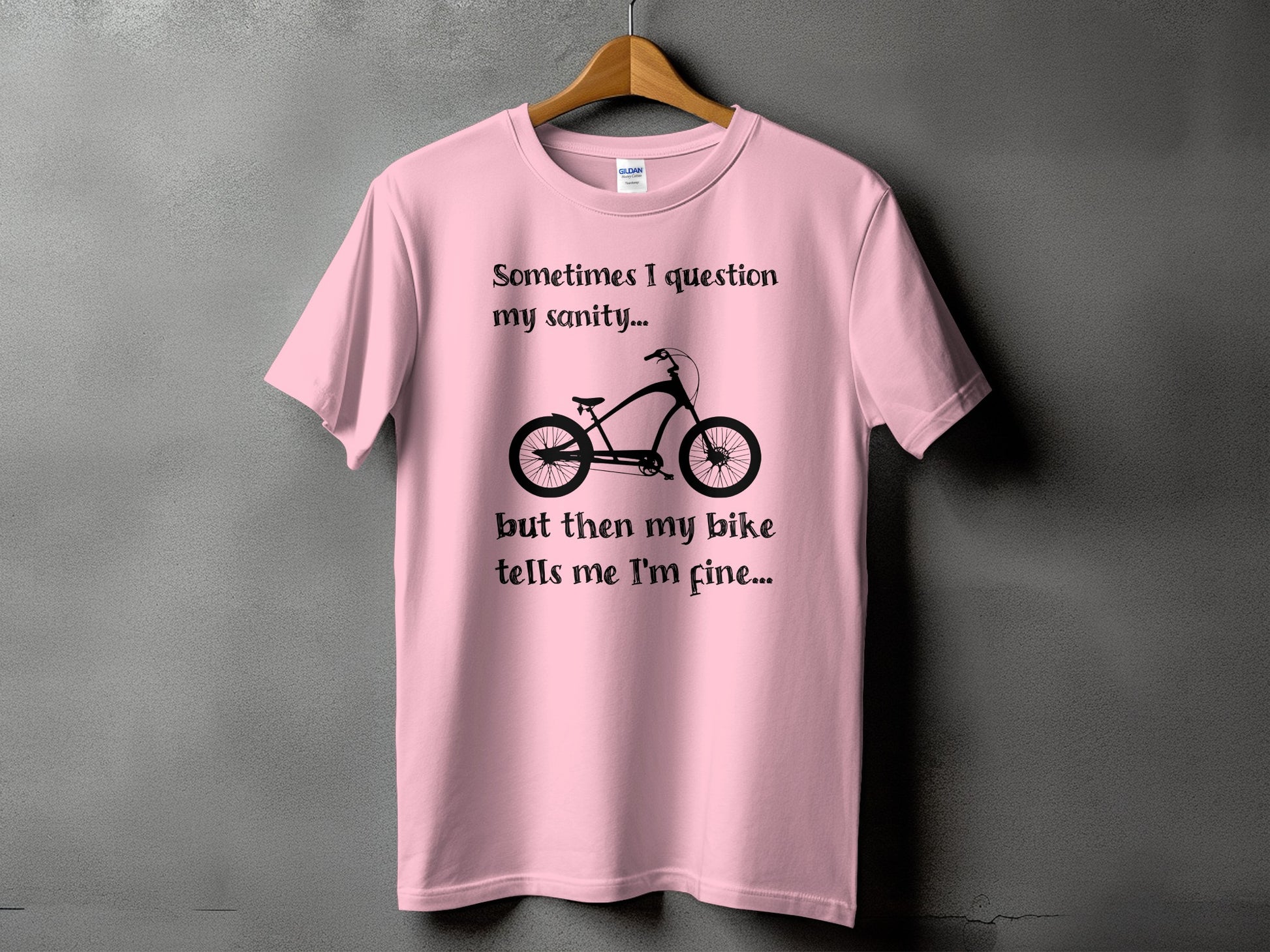 Sometimes I Question My Sanity Bike Quote T-shirt product