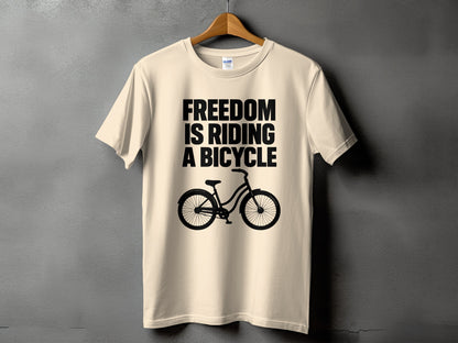 Freedom Is Riding A Bicycle Graphic T-shirt product type