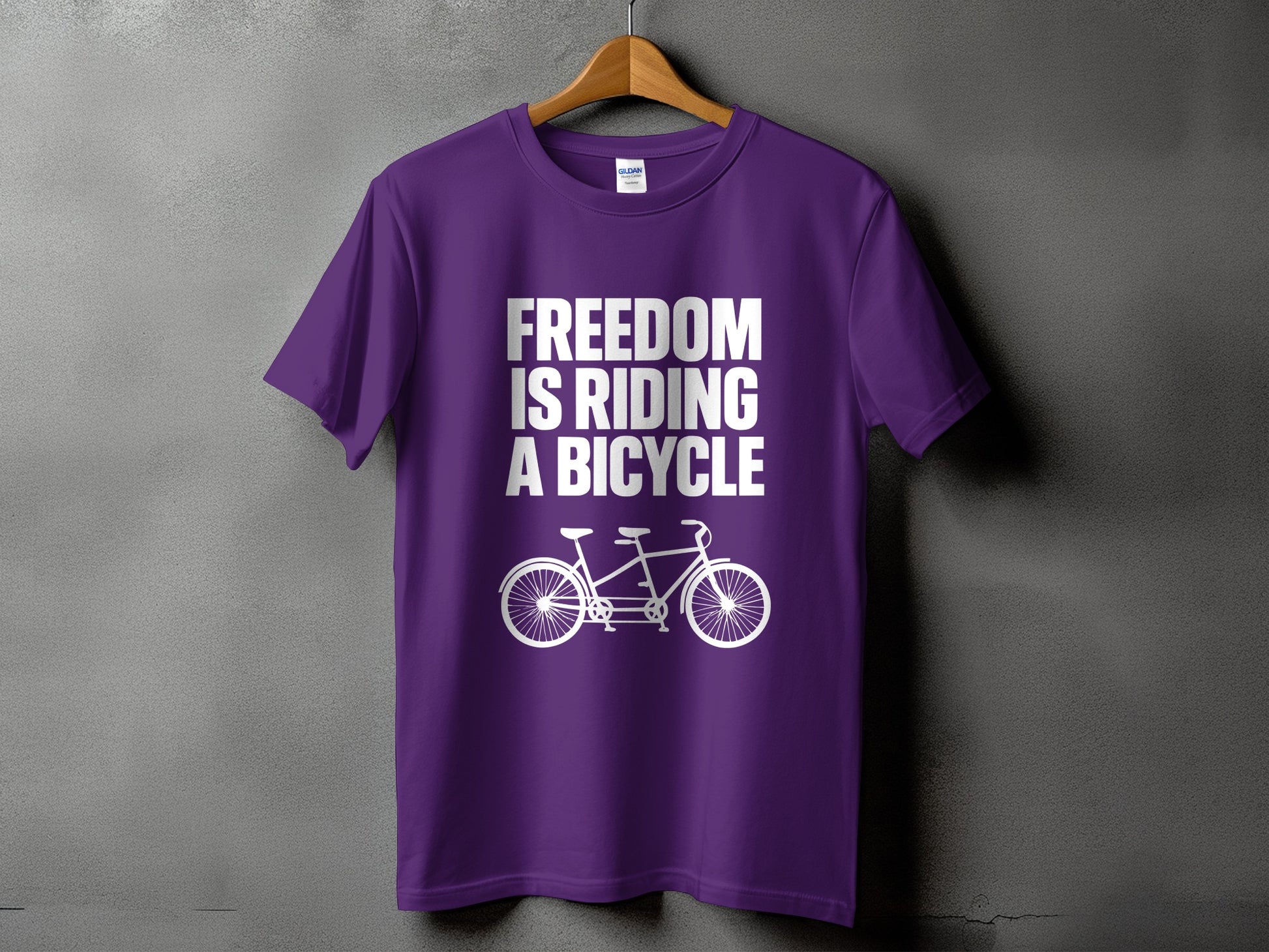 Freedom Is Riding A Bicycle Graphic Printed Shirt Product
