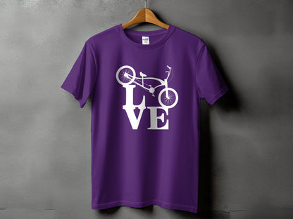 Bicycle LOVE Graphic Tee Shirt Trendy Casual product type
