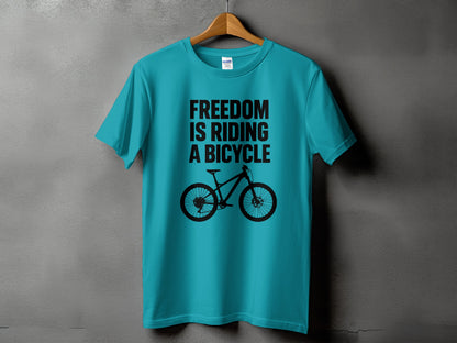 Freedom Is Riding A Bicycle Graphic T-Shirt product type