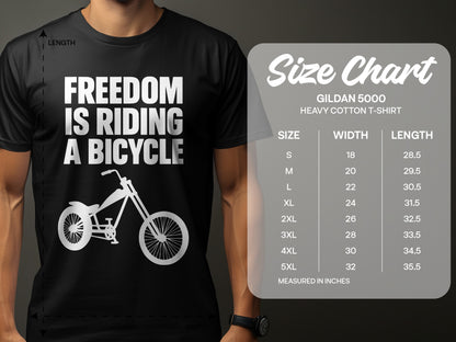 Freedom is Riding a Bicycle Gildan 5000 Heavy T-shirt product