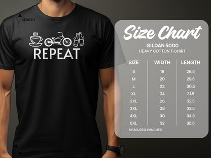 Repeat Coffee Bike Beer Graphic T-Shirt product type