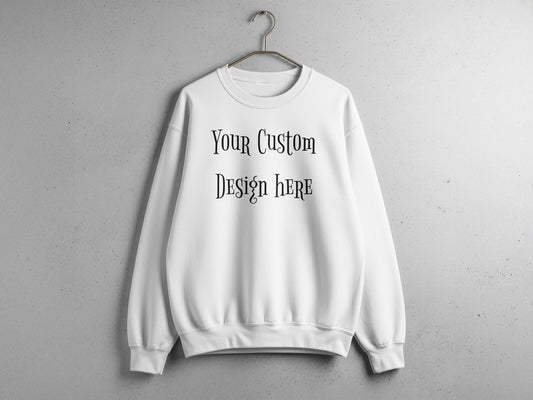 Your Custom Design Here White Crewneck Sweatshirt product