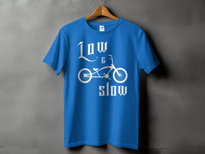 Low and Slow Bicycle Print T-Shirt Unique Graphic product