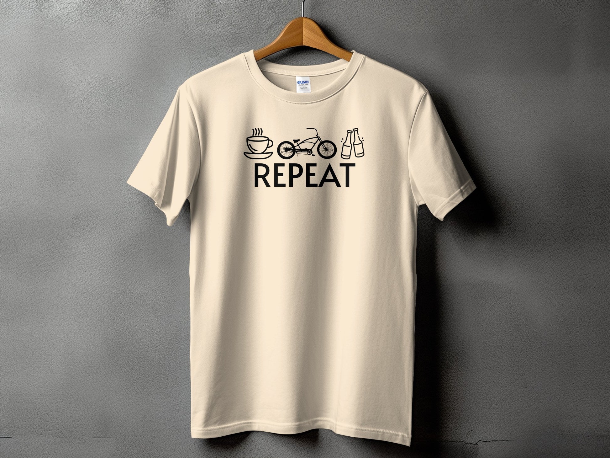 Coffee Cycling Repeat Graphic T-shirt product type