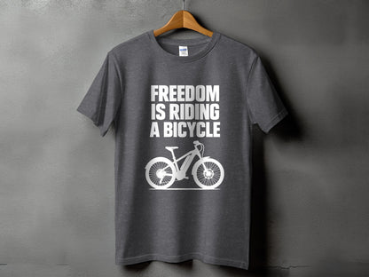 Freedom Is Riding A Bicycle Statement T-Shirt product