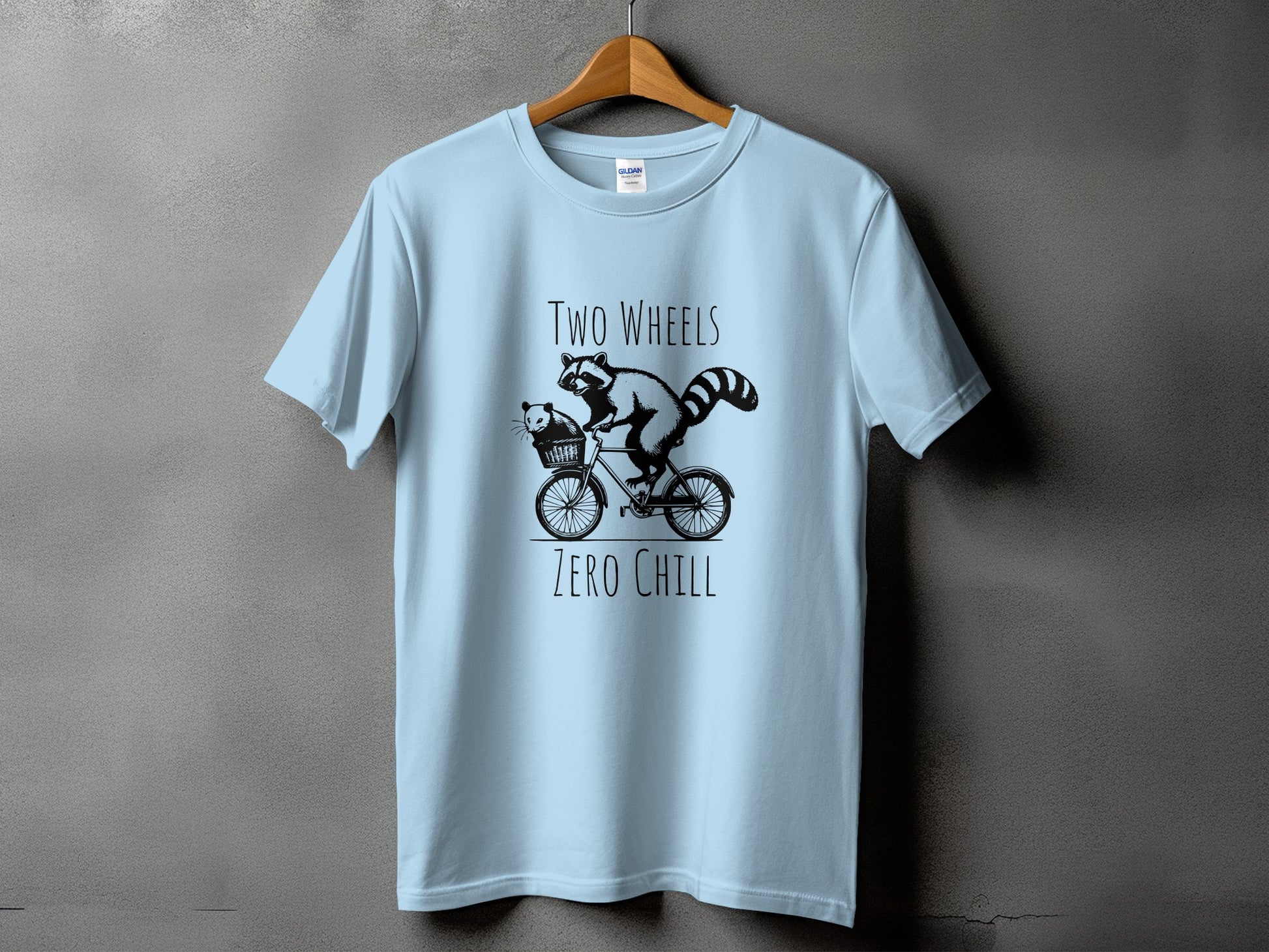 Two Wheels Zero Chill Funny Graphic Tee Product