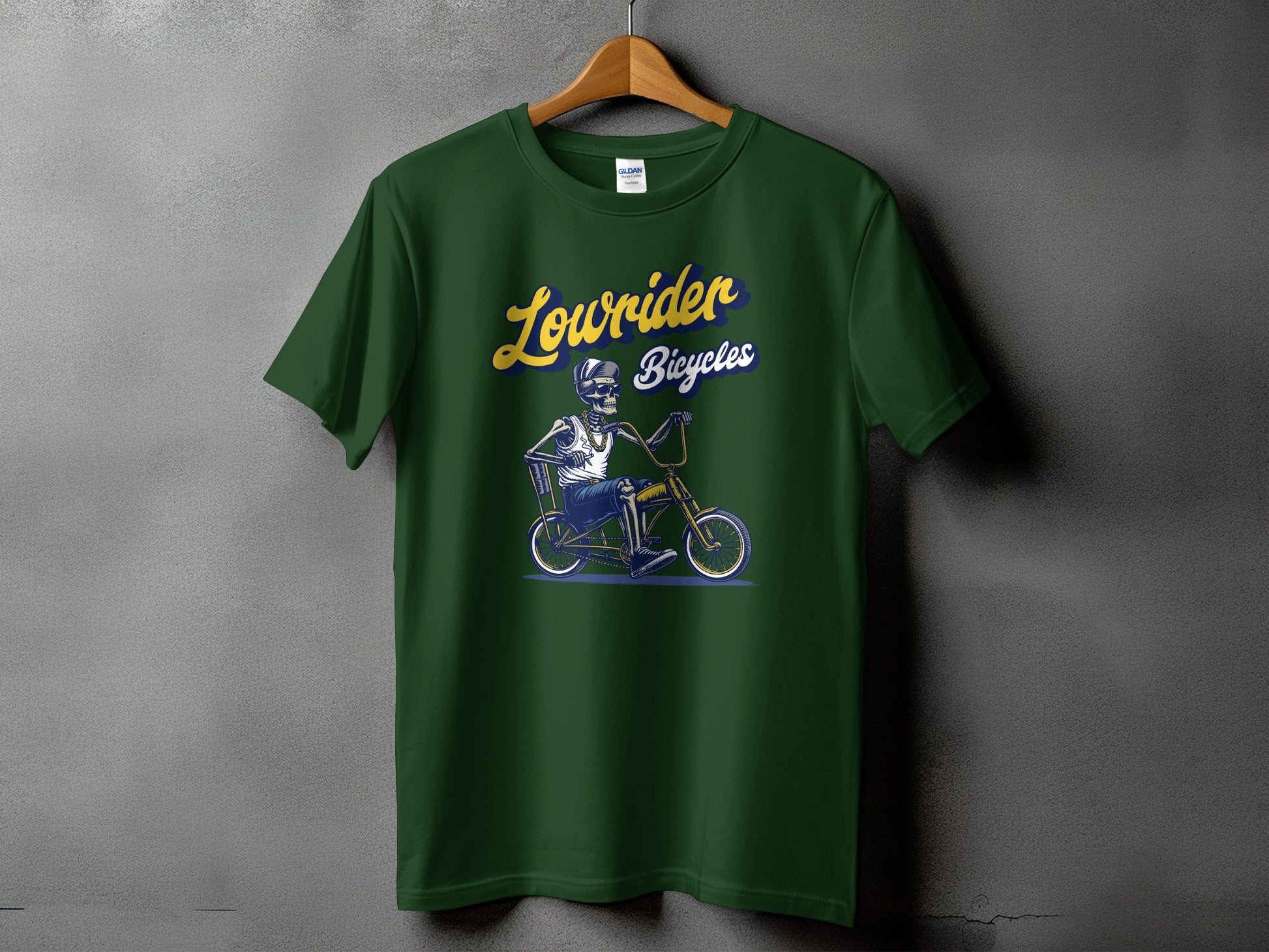 Lowrider Bicycles Graphic Tee with Skeleton product type