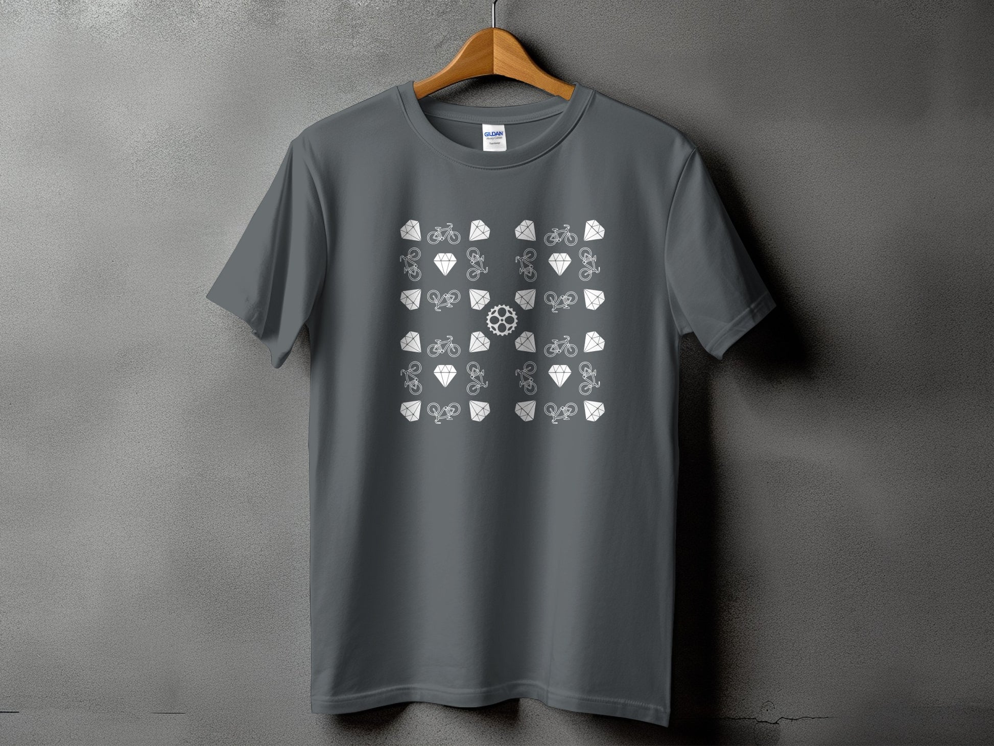 Cycling Pattern Graphic Printed Comfortable T-Shirt product