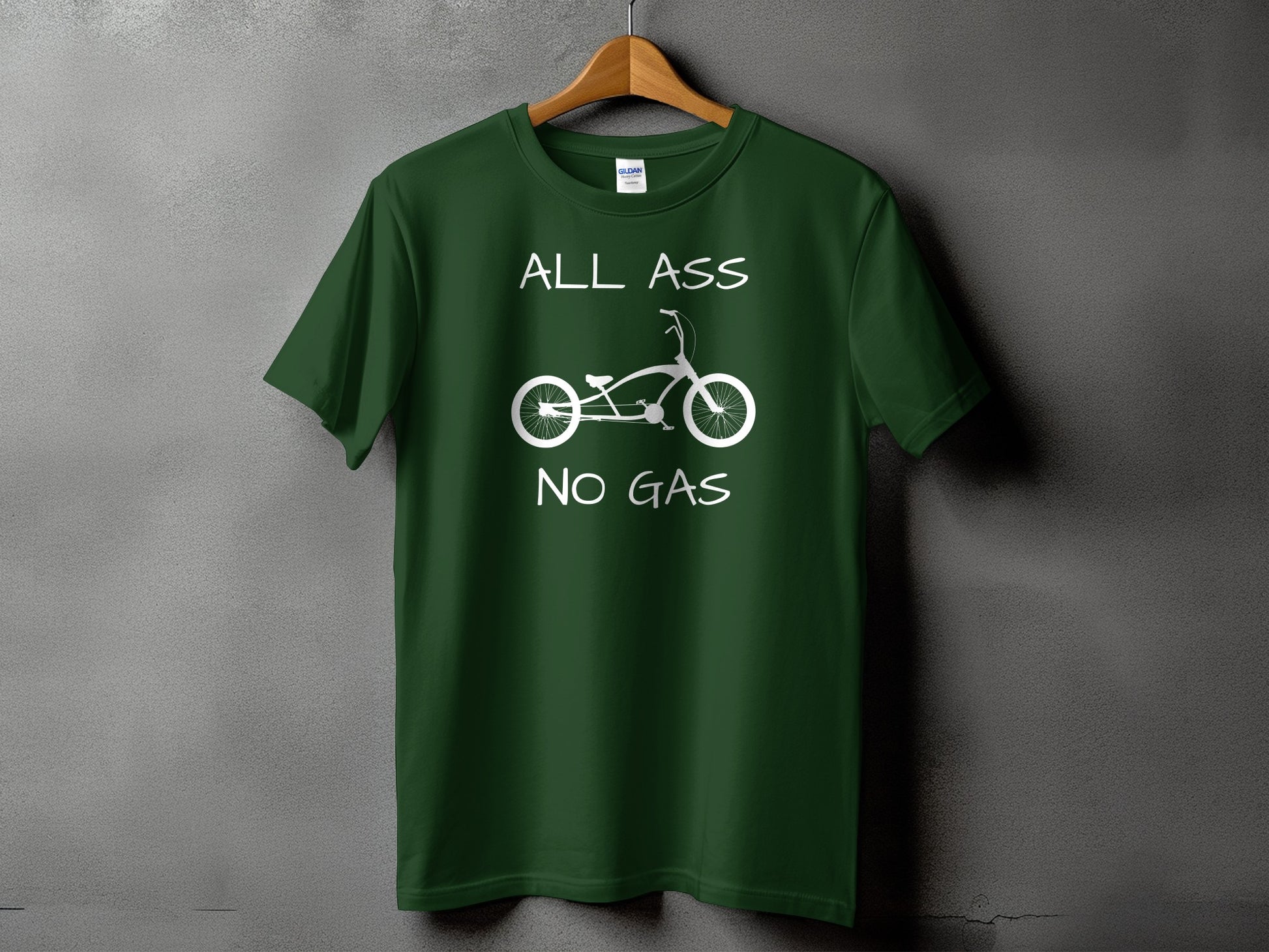 All Ass No Gas Bicycle Graphic T-shirt product type