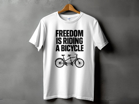 Freedom Is Riding a Bicycle Graphic T-Shirt product type