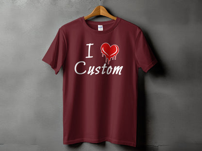 I Heart Custom Graphic Tee Unique Fashionable Product