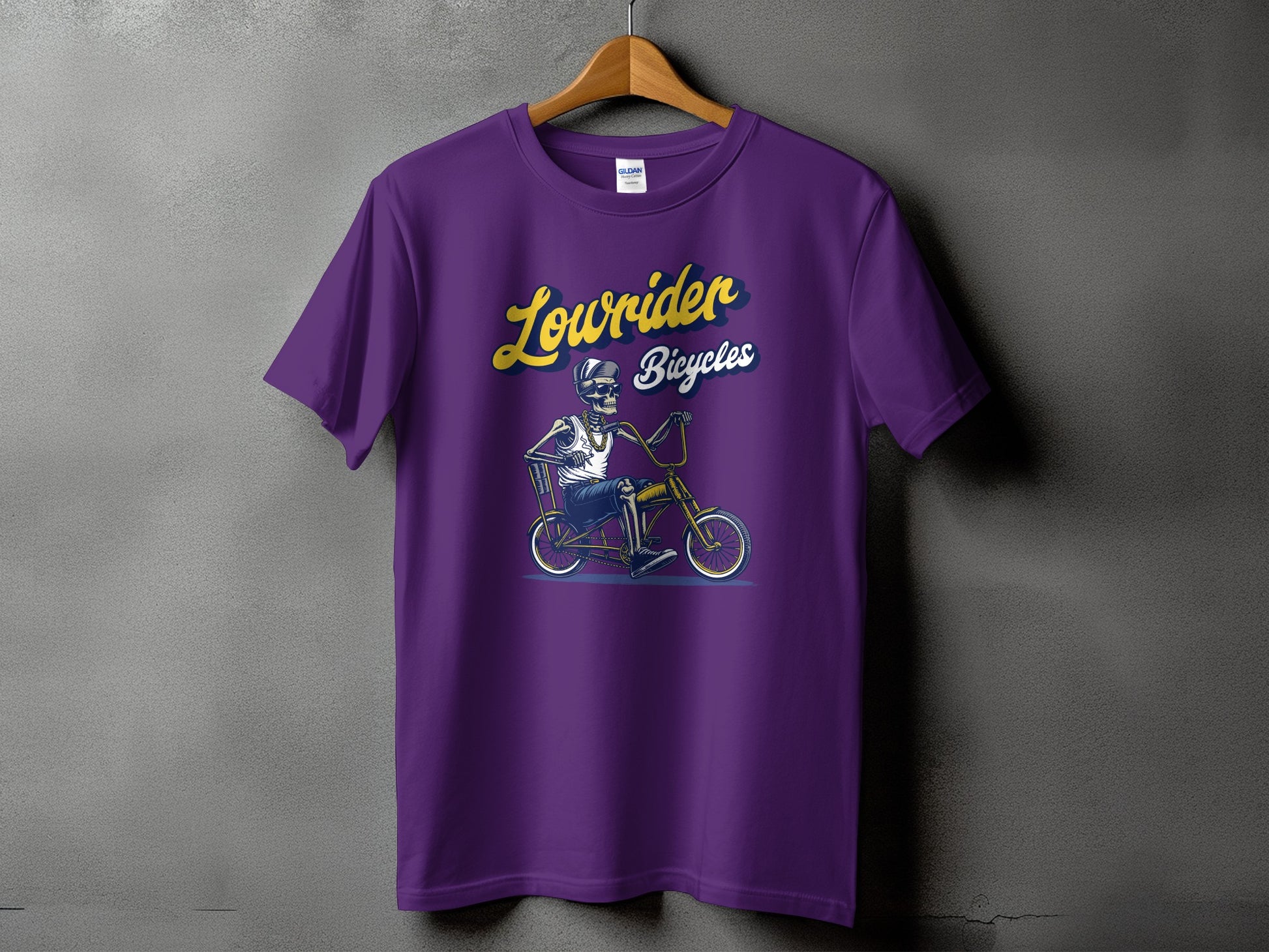 Lowrider Bicycles Skull Design Graphic Tee product type