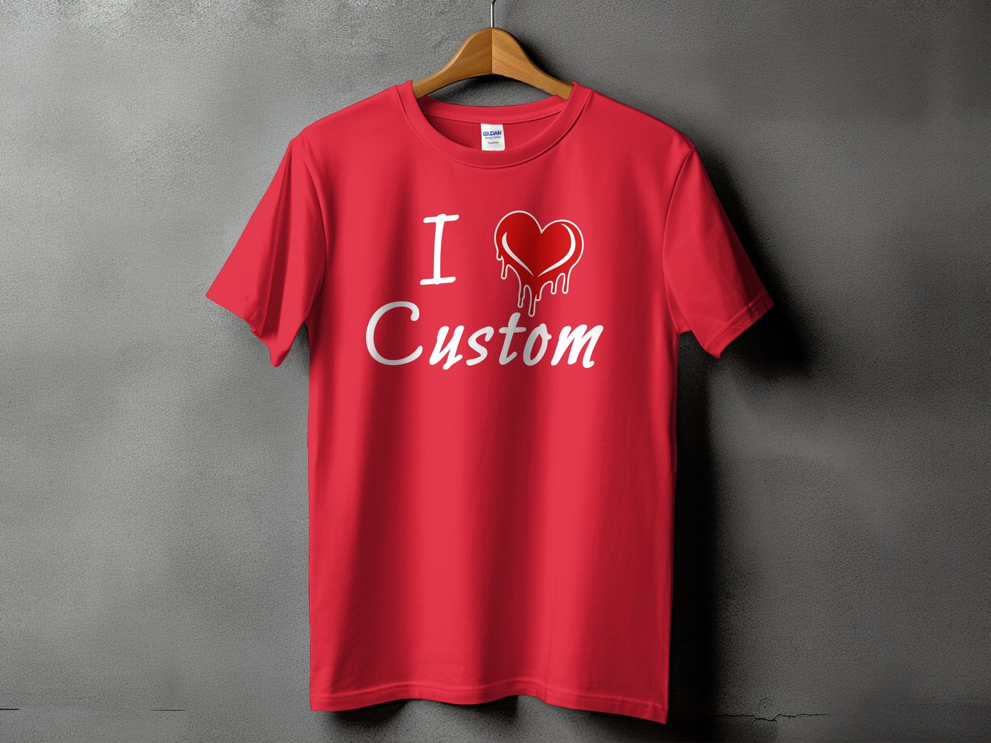 I Love Custom Design Graphic Printed T-Shirt product type