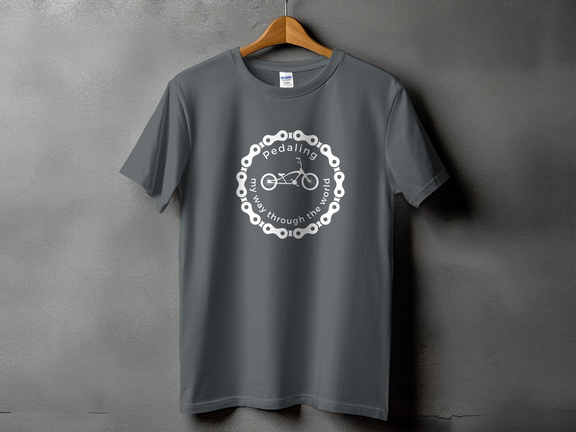Pedaling the Way Through the World Printed T Shirt product type