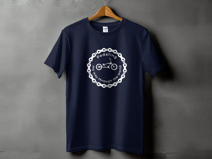 Pedaling My Way Through The World Bike T-shirt product type