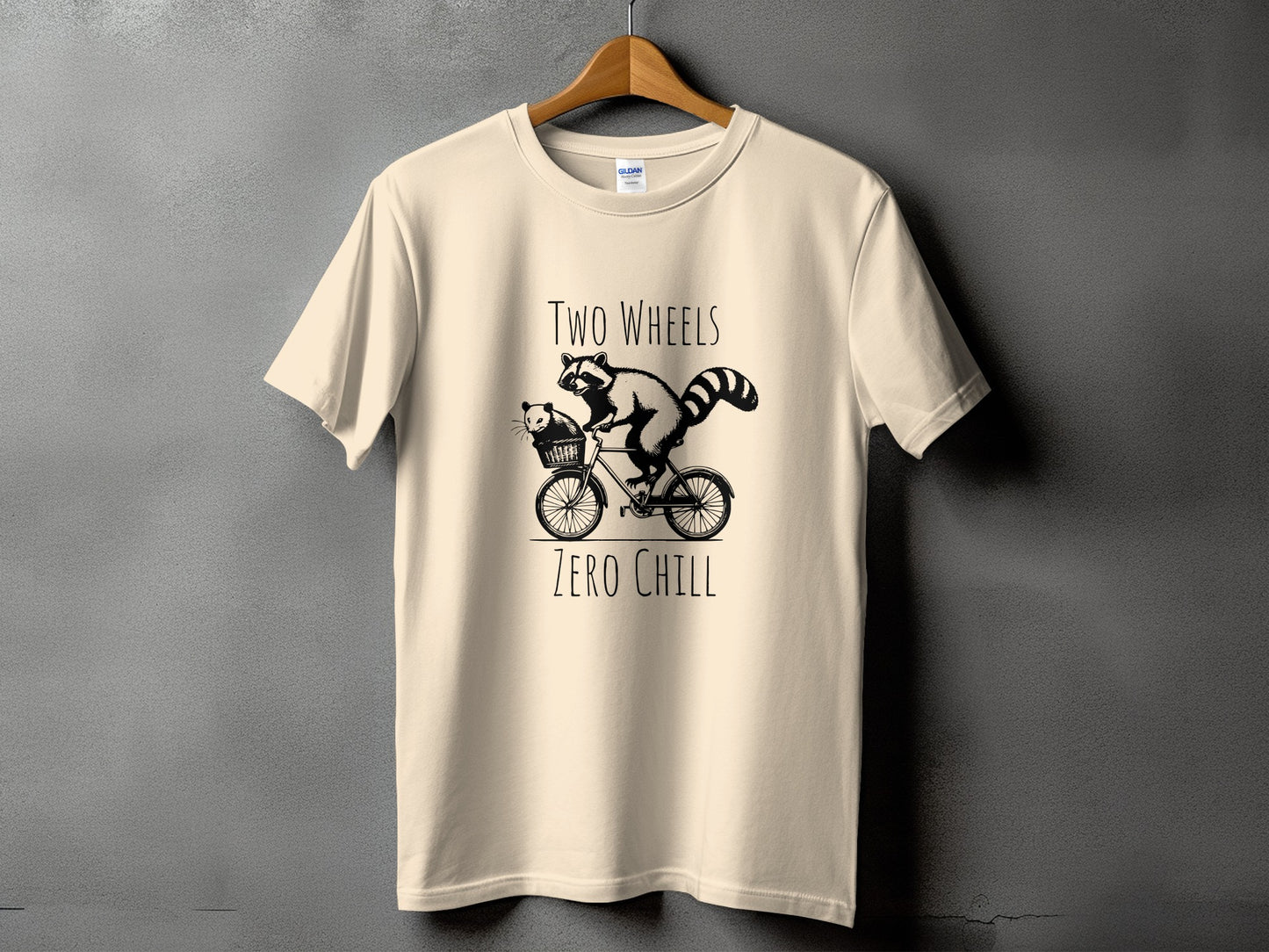 Two Wheels Zero Chill Raccoon Bike T-Shirt product