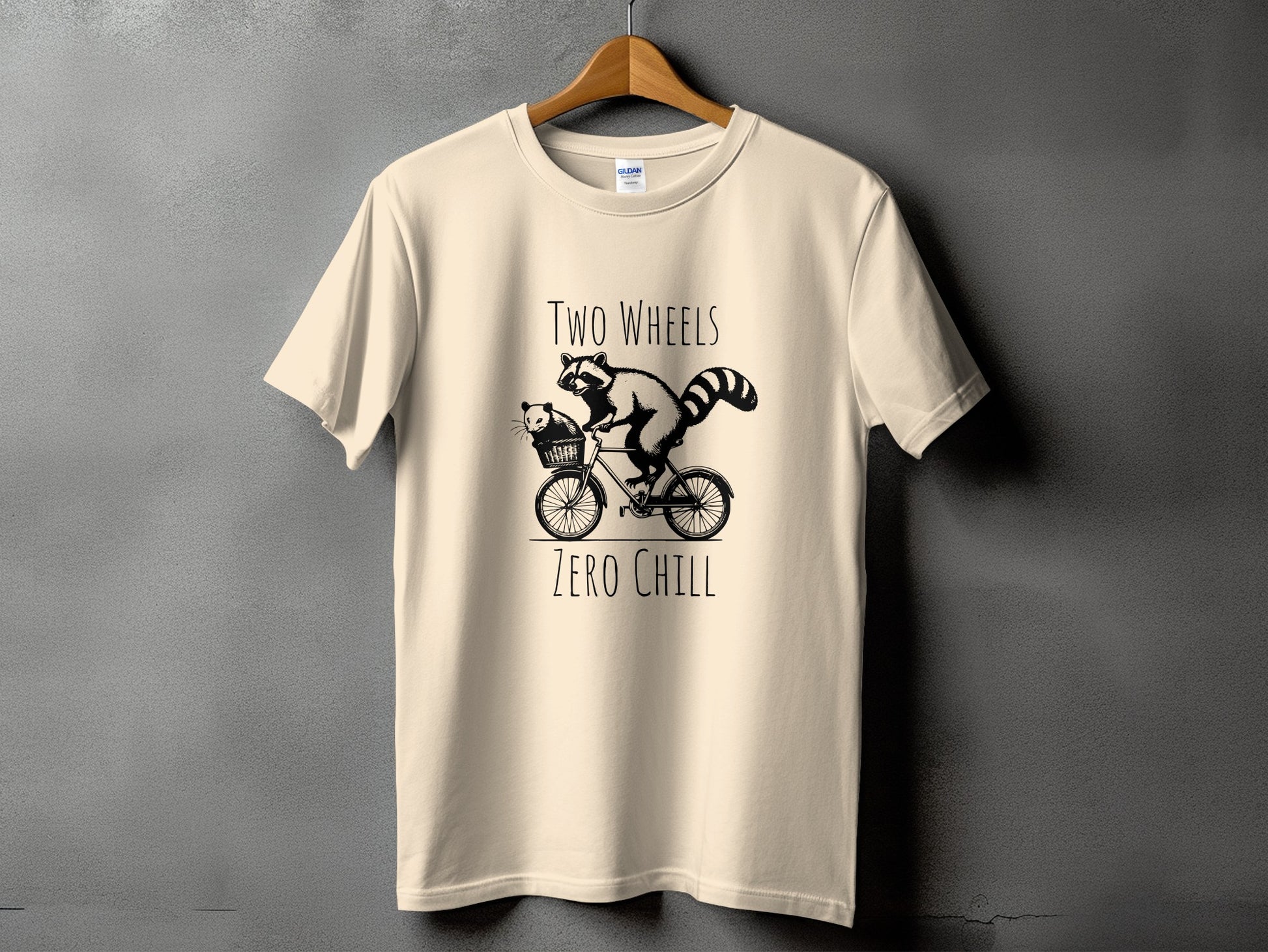 Two Wheels Zero Chill Raccoon Bike T-Shirt product