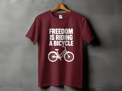 Freedom Is Riding A Bicycle Graphic T-shirt product type