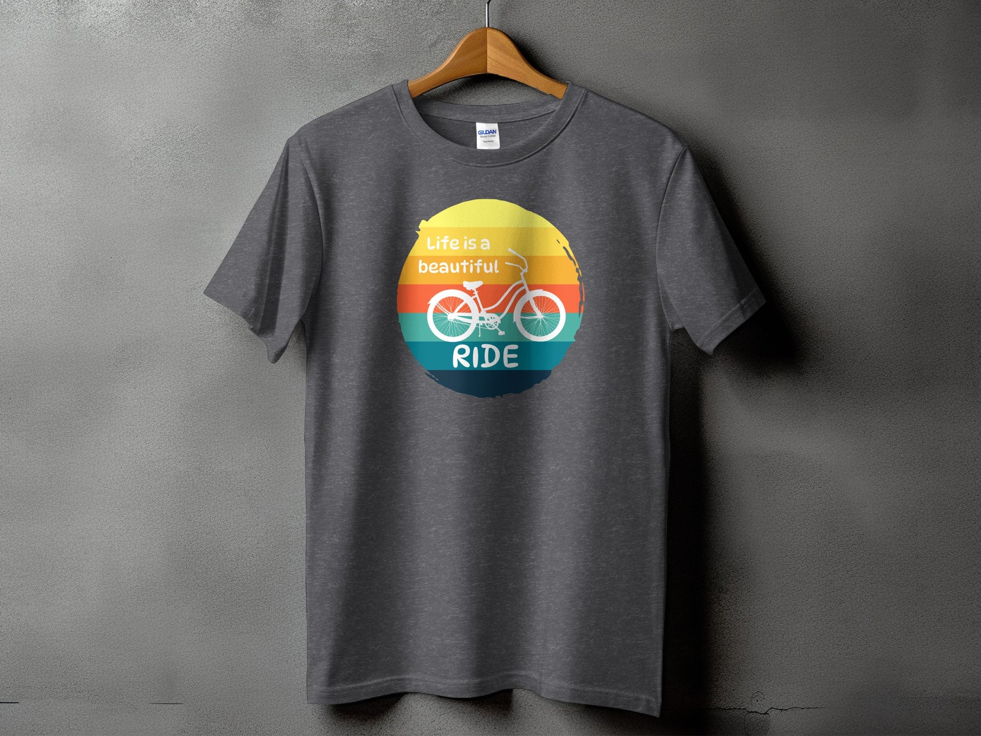 Life is a Beautiful Ride Bicycle Graphic T-Shirt product