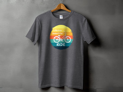 Life is a Beautiful Ride Bicycle Graphic T-Shirt product