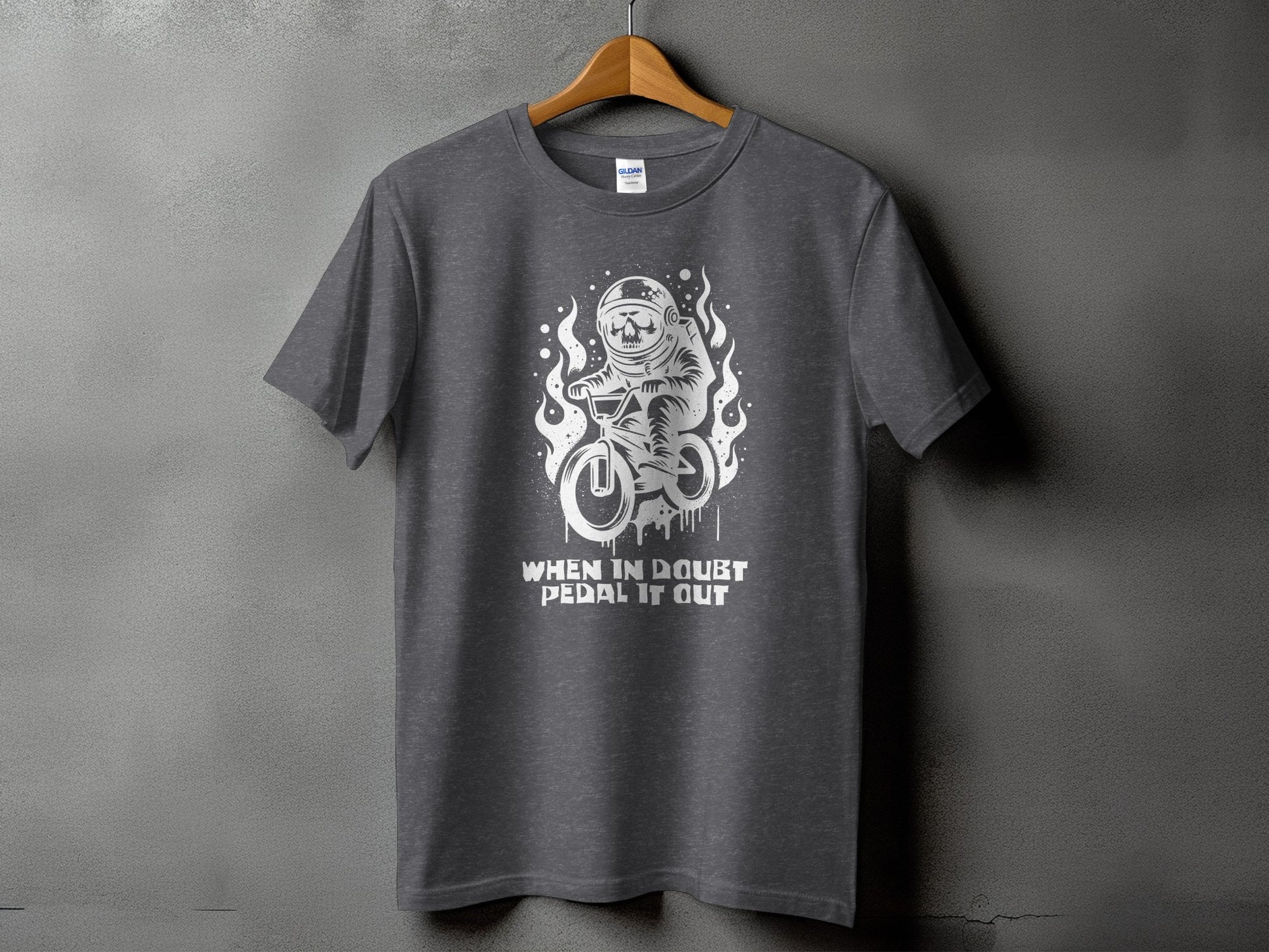 Fun Bear Cycling Tee When In Doubt Pedal It Out Shirt