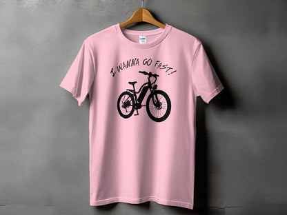 I Wanna Go Fast Bicycle Graphic Tee Shirt product type