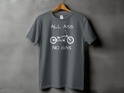 All Ass No Gas Funny Bicycle Graphic Tee Shirt product type