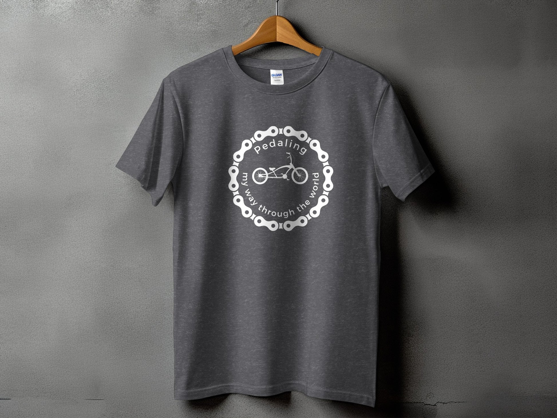 Pedaling through the world bike chain graphic product type