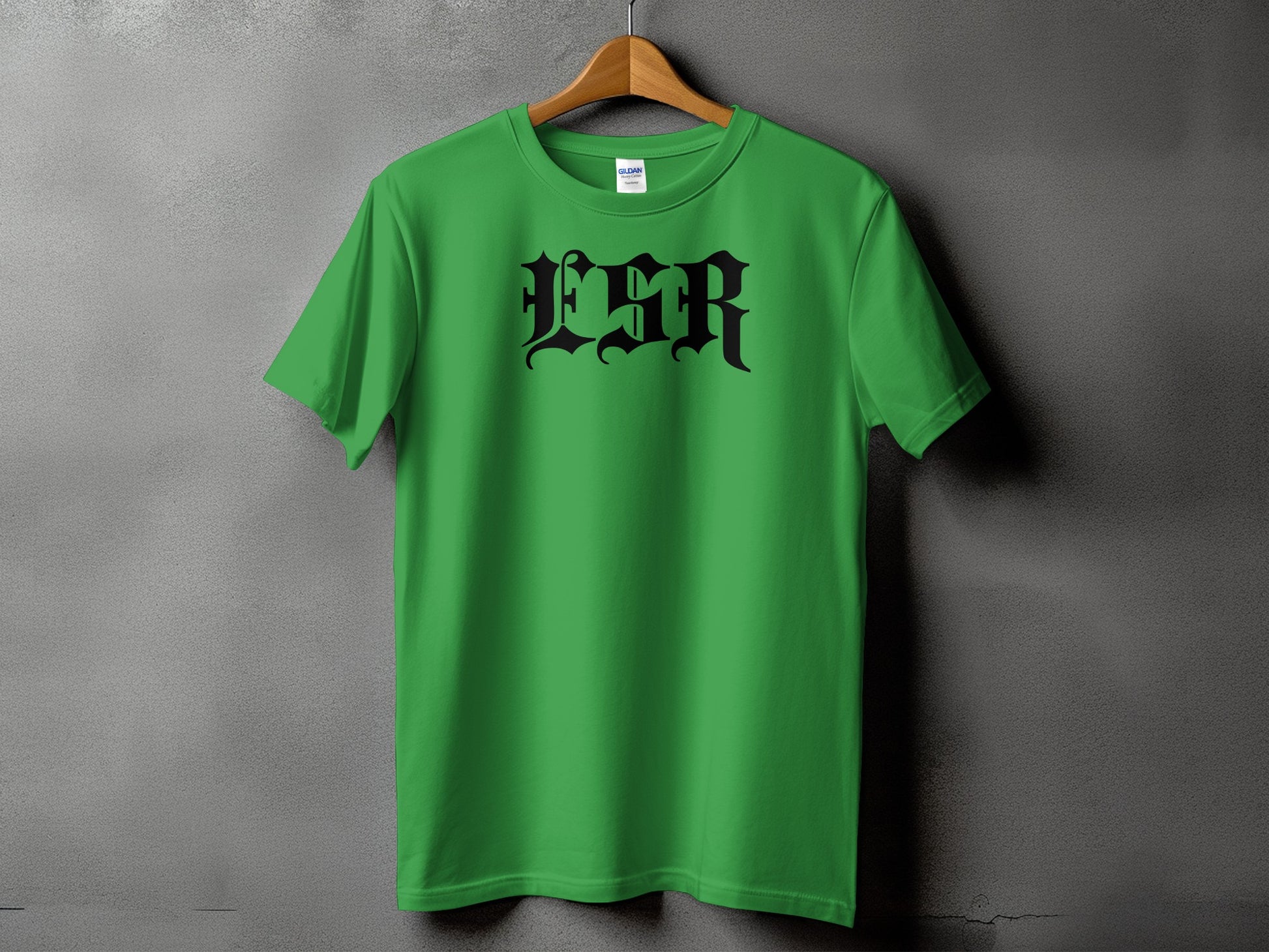 FSR Bold Black Lettering on Green T Shirt product