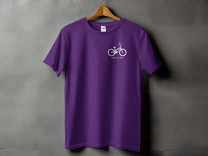Purple T-Shirt with Ride On Bicycle Graphic product type