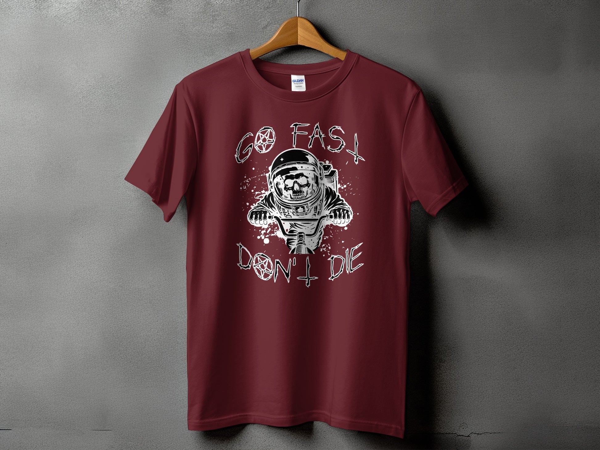 Go Fast Don't Die Graphic Astronaut T-Shirt Product Type
