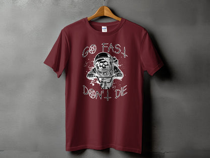 Go Fast Don't Die Graphic Astronaut T-Shirt Product Type