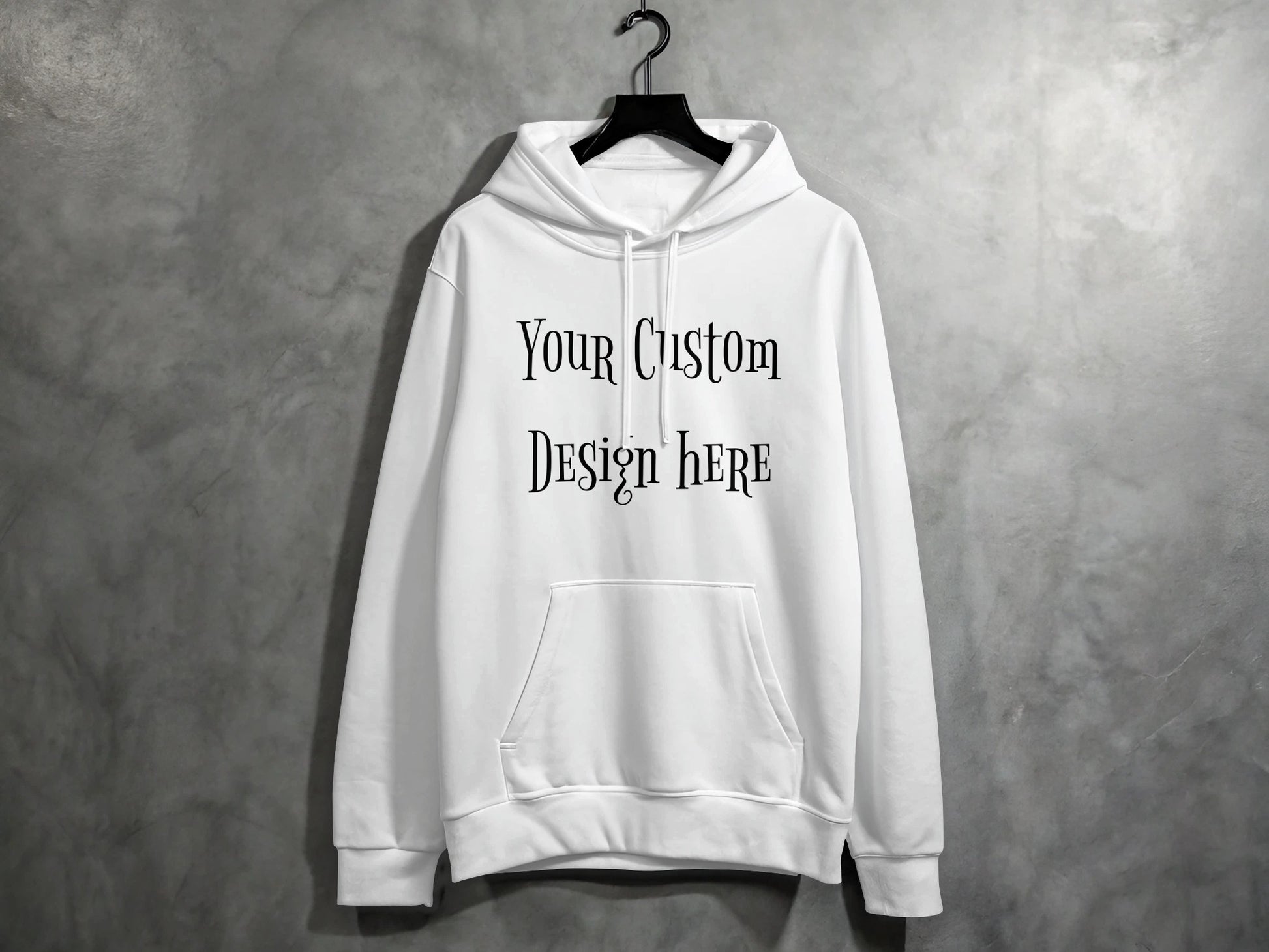 Customizable White Hoodie With Personalized Print product