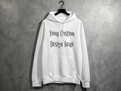 Customizable White Hoodie With Personalized Print product