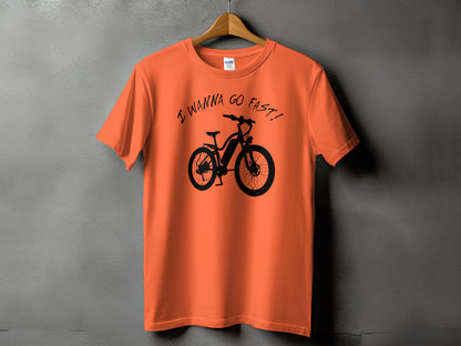 I Wanna Go Fast Bicycle Graphic Tee Shirt Product