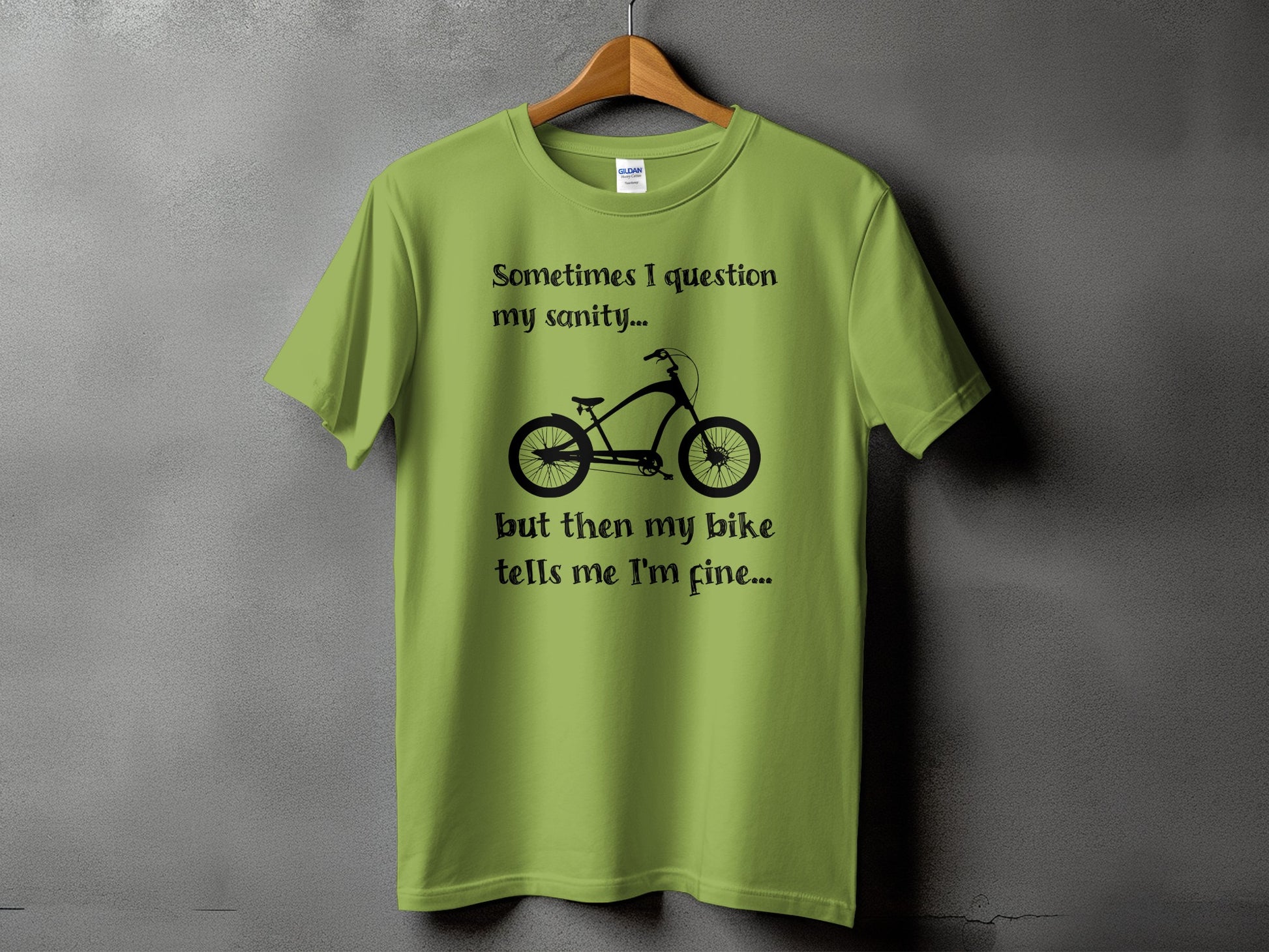 Sometimes I Question My Sanity Bike T-Shirt Product