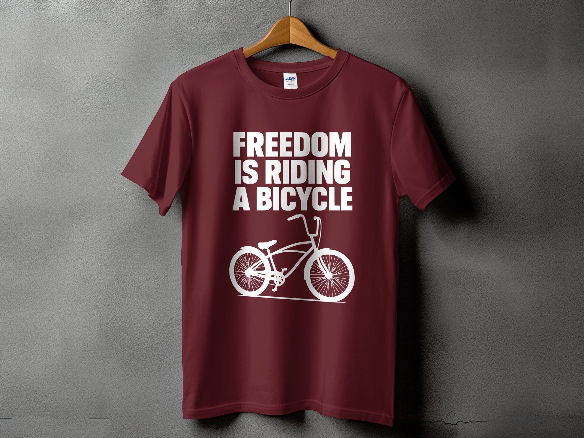 Freedom is Riding a Bicycle Graphic T-Shirt product type