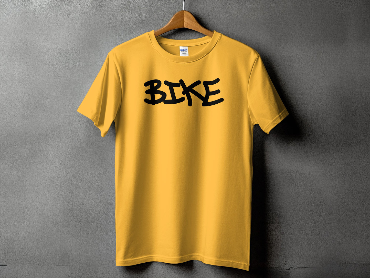 Casual Yellow Graphic Bike TShirt Creative Tee product type