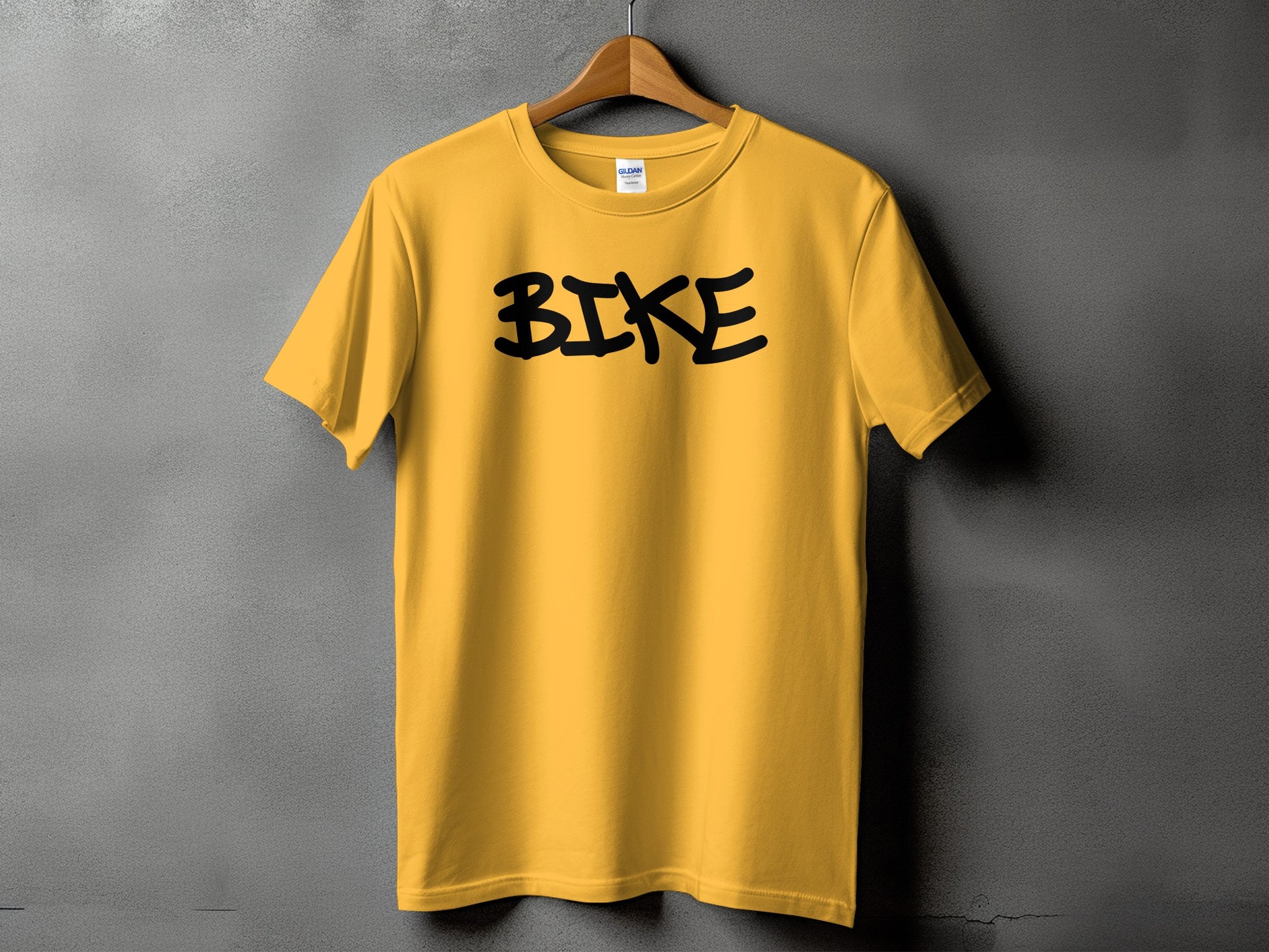 Casual Yellow Graphic Bike TShirt Creative Tee product type