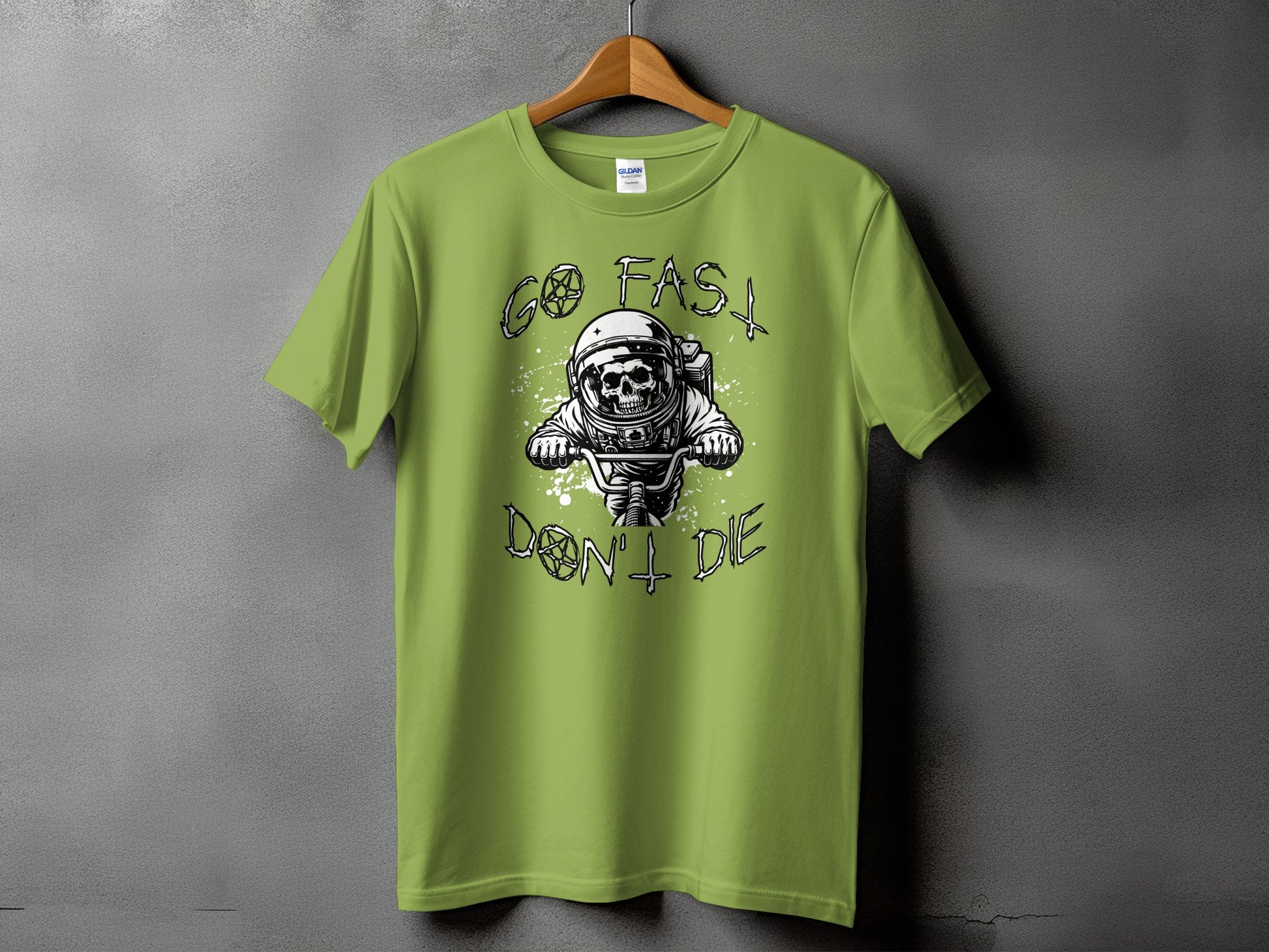 Go Fast Don't Die Astronaut Graphic T-shirt product type